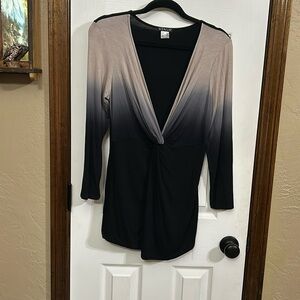 Venus deep V-neck knotted tunic